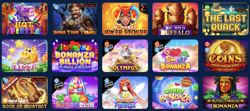 Oficjalna strona Mostbet Casino oferuje dużą liczbę slotów